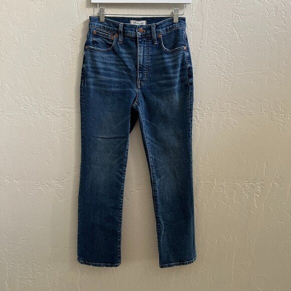 Madewell Medium Blue Wash Slim Demi Boot Jeans - Picture 6 of 9